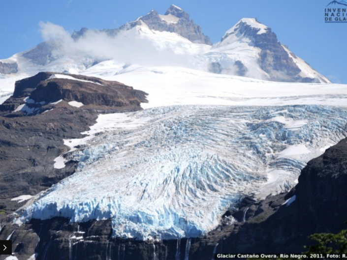 Glaciar Castaño Overa RN Glaciar Castaño Overa, Río Negro. Foto archivo del Inventario Nacional de Glaciares